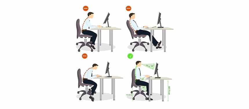 Aprenda a manter a postura no escritório em 4 passos